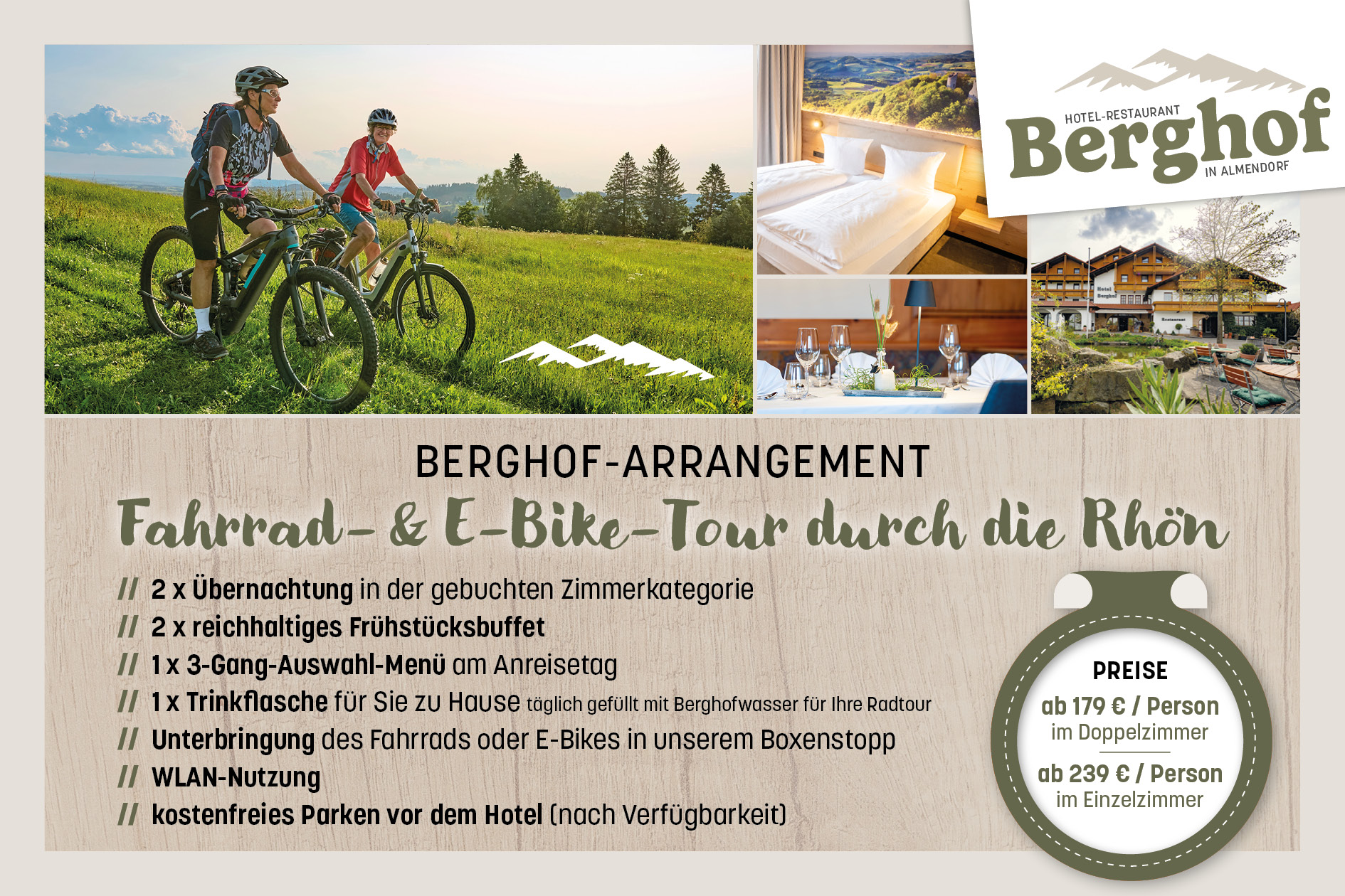 Arrangement Radfahren durch die Rhön/Milseburgradweg